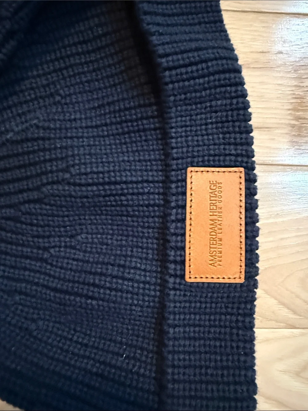 Amsterdam Heritage Navy Ribbed Knit Beanie